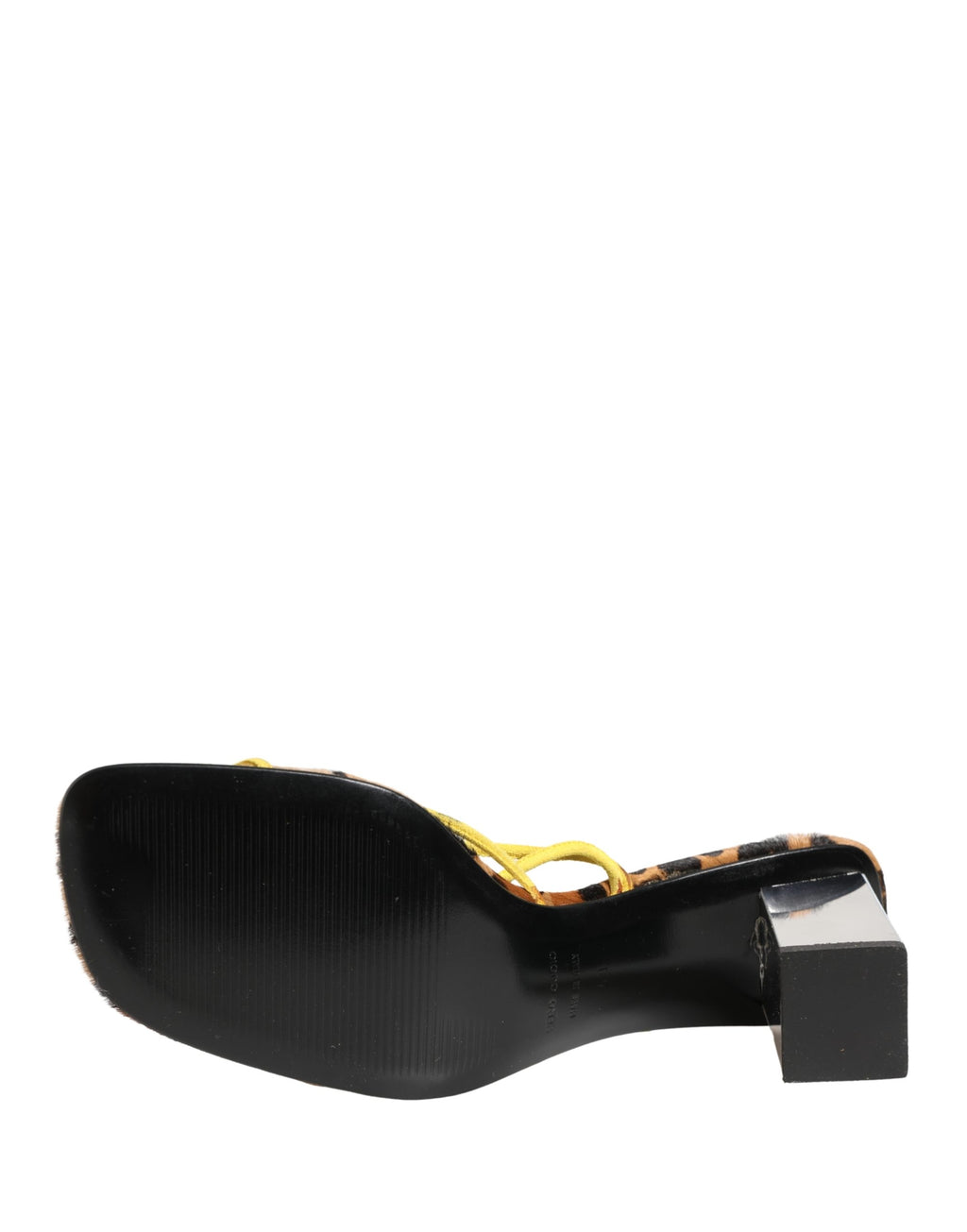 Dolce & Gabbana Sandales à Talons Carrés en Cuir Multicolore