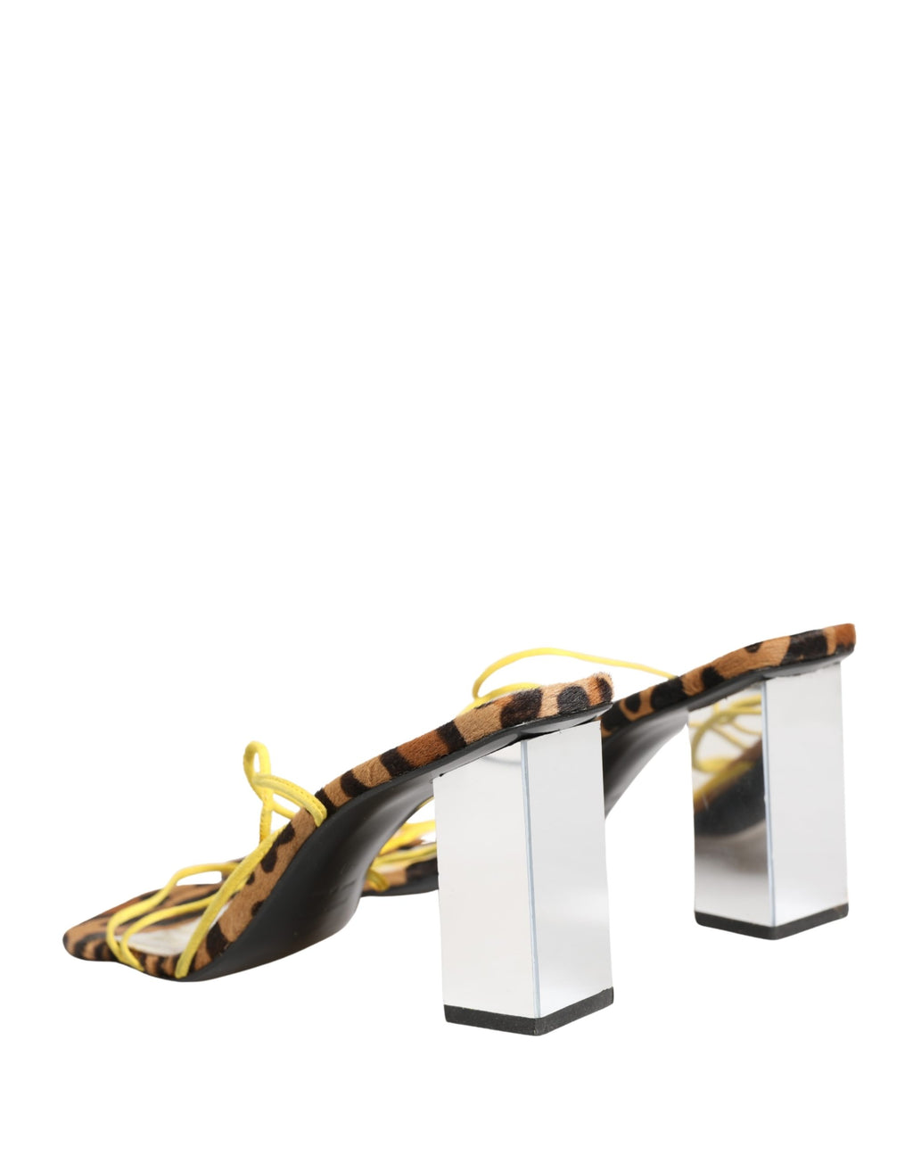 Dolce & Gabbana Sandales à Talons Carrés en Cuir Multicolore