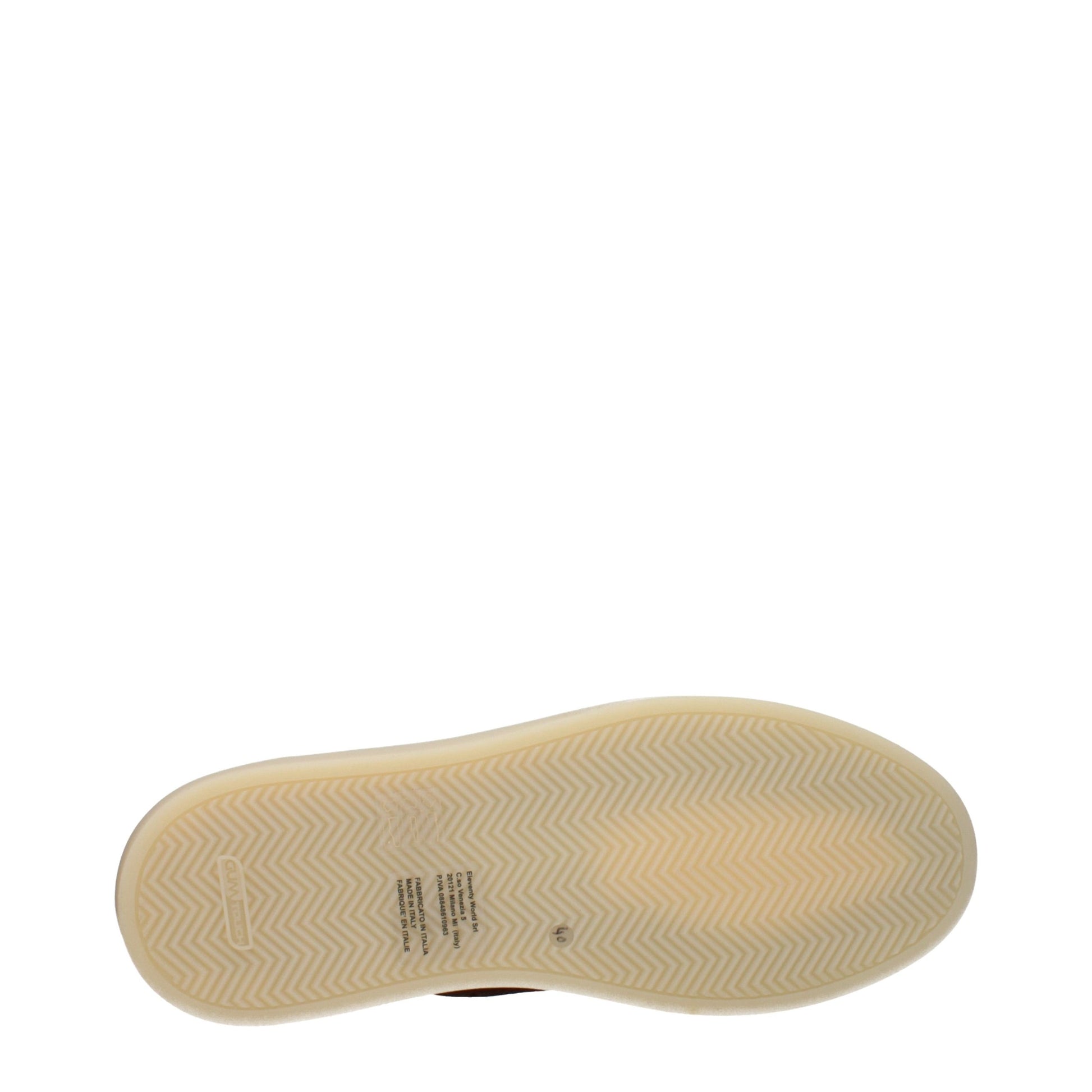 Baskets basses en cuir marron Eleventy