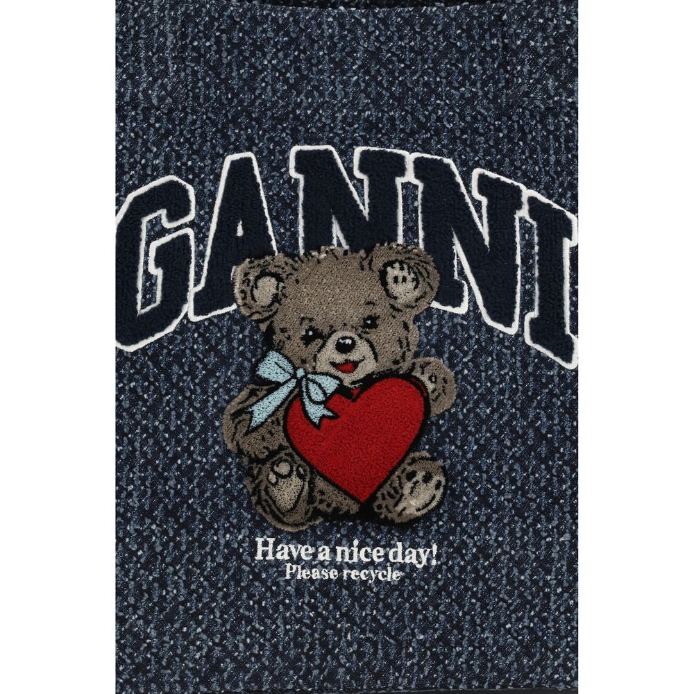 Ganni Blue Shoulder Bag for Women side view