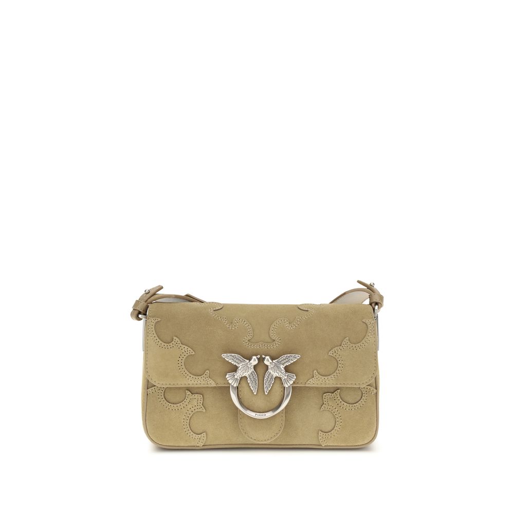 Sac porté épaule PINKO en cuir de veau beige Bos Taurus