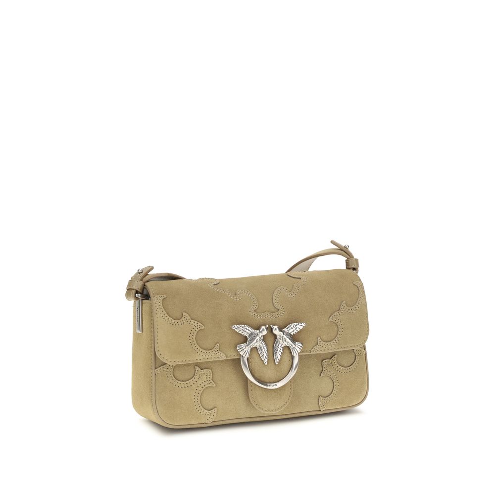 Sac porté épaule PINKO en cuir de veau beige Bos Taurus