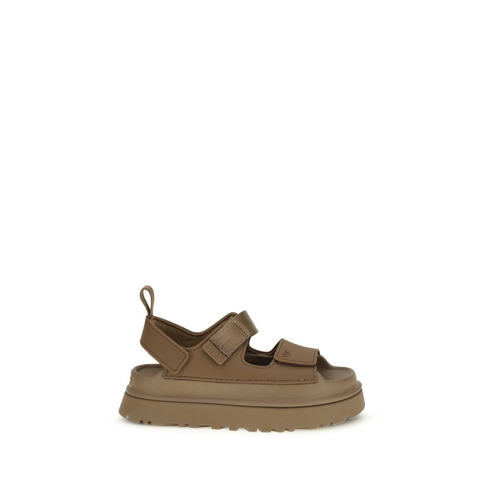 Sandales plates en polyester recyclé marron UGG