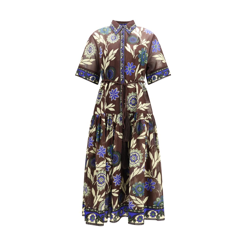 Robe décontractée Alemais en coton marron