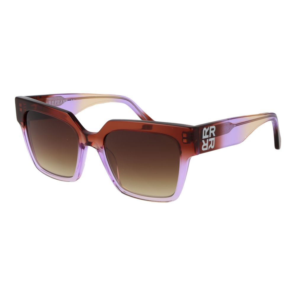 Lunettes de soleil en plastique violet Replay