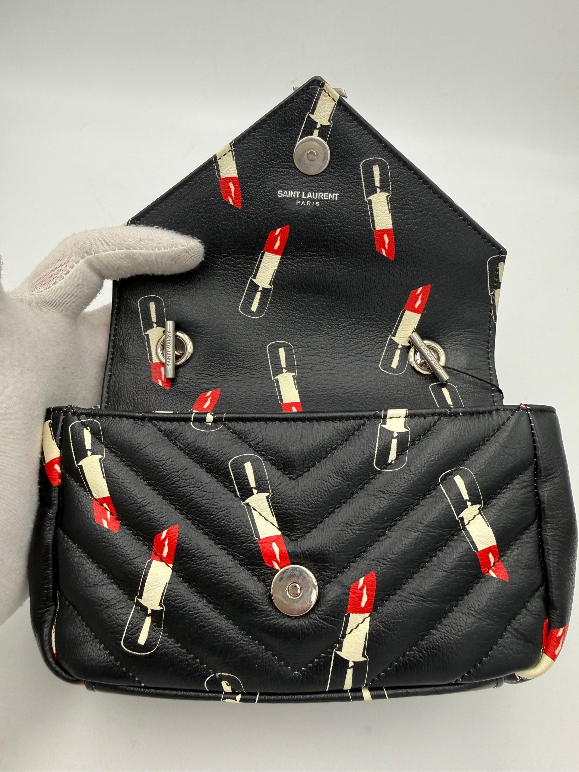 Saint Laurent SAINT LAURENT MINI COLLEGE Lip Stick Handbag