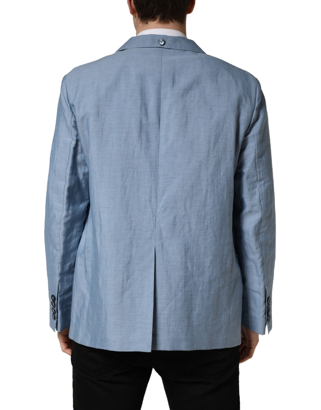 Dolce & Gabbana Blue Coat for Men side view