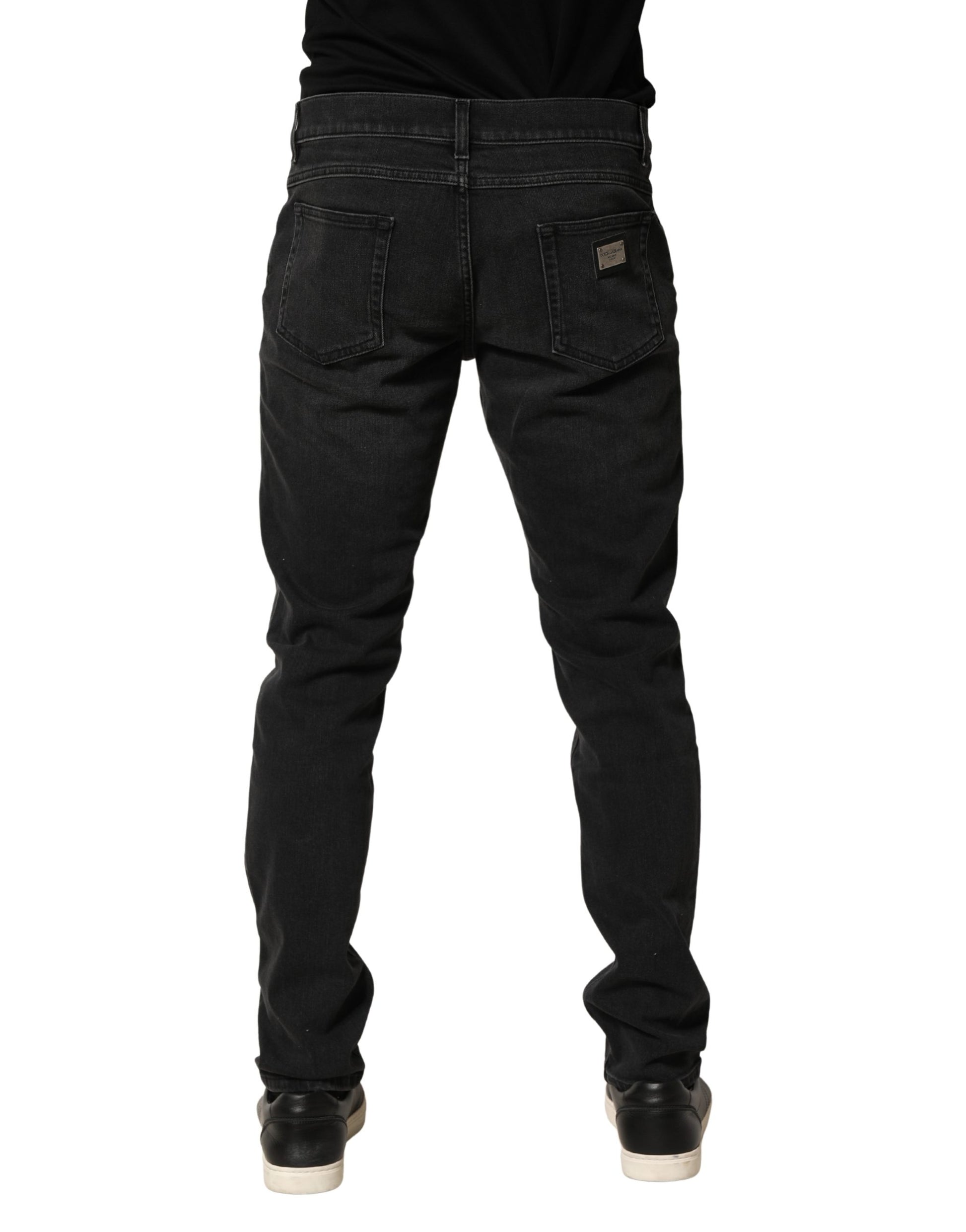 Dolce & Gabbana Black Skinny Jeans for Men side view
