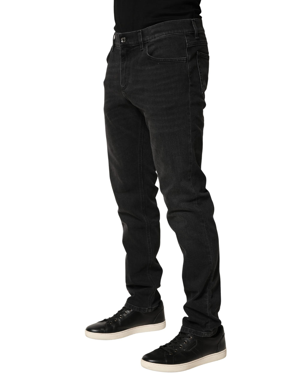Dolce & Gabbana Black Skinny Jeans for Men detail view