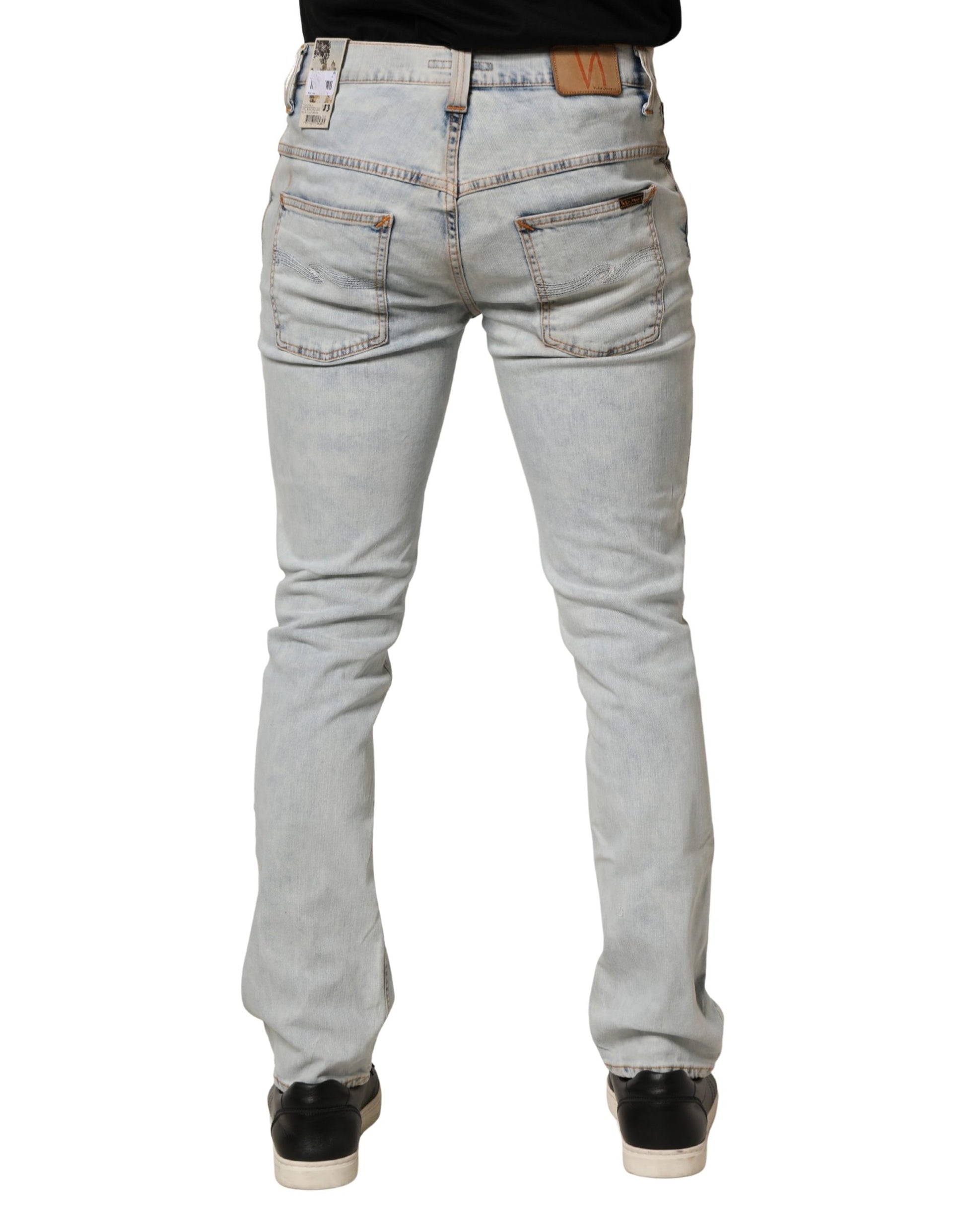 Nudie Jeans Blue Skinny Jeans for Men side view