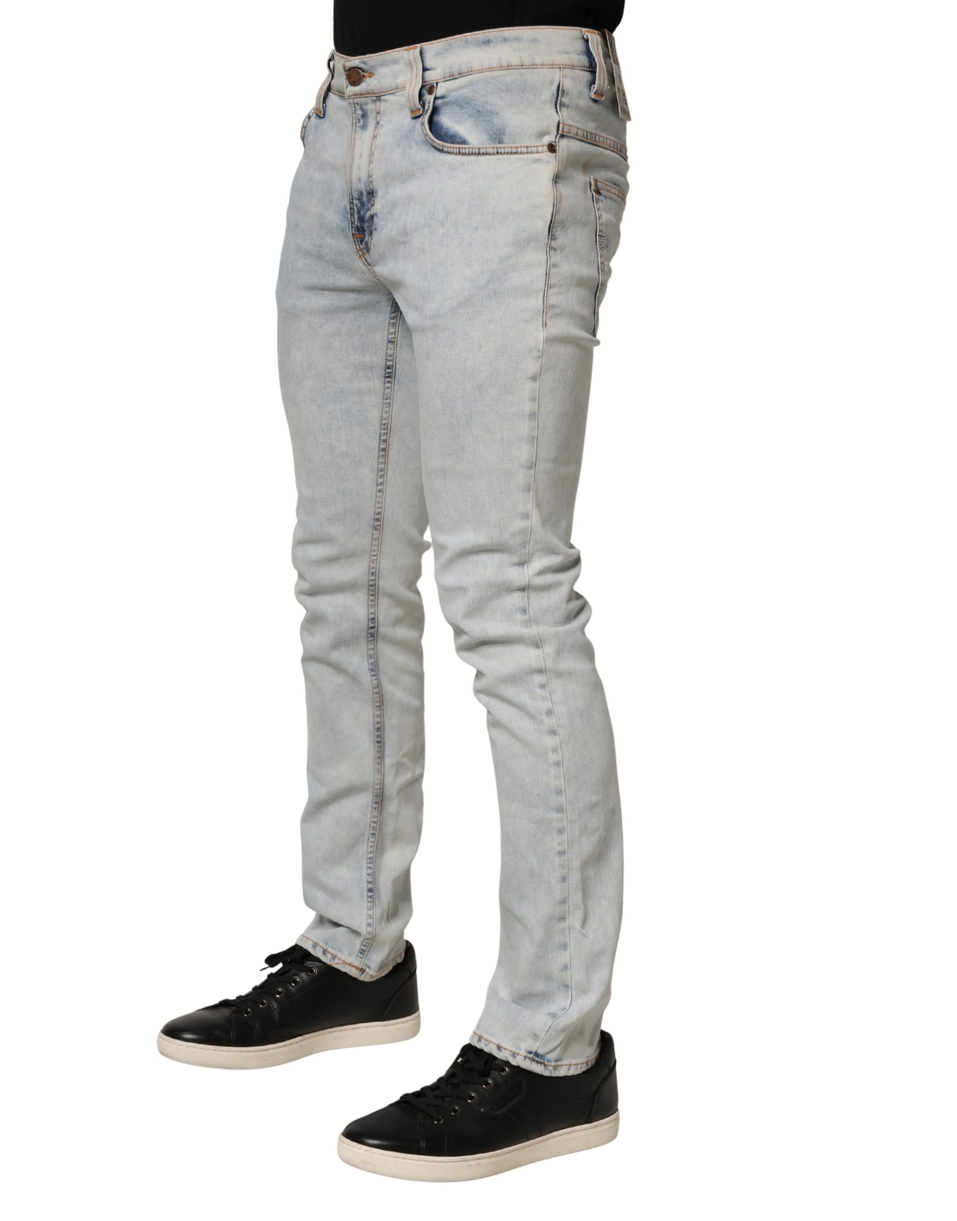 Nudie Jeans Blue Skinny Jeans for Men detail view