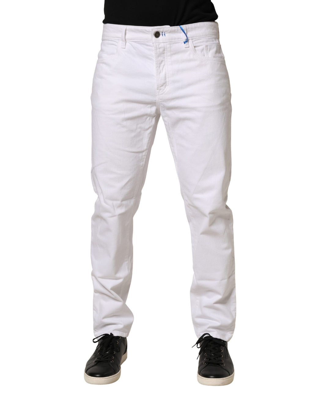 Siviglia White Mid Waist Cotton Skinny Denim Men Trouser Jeans