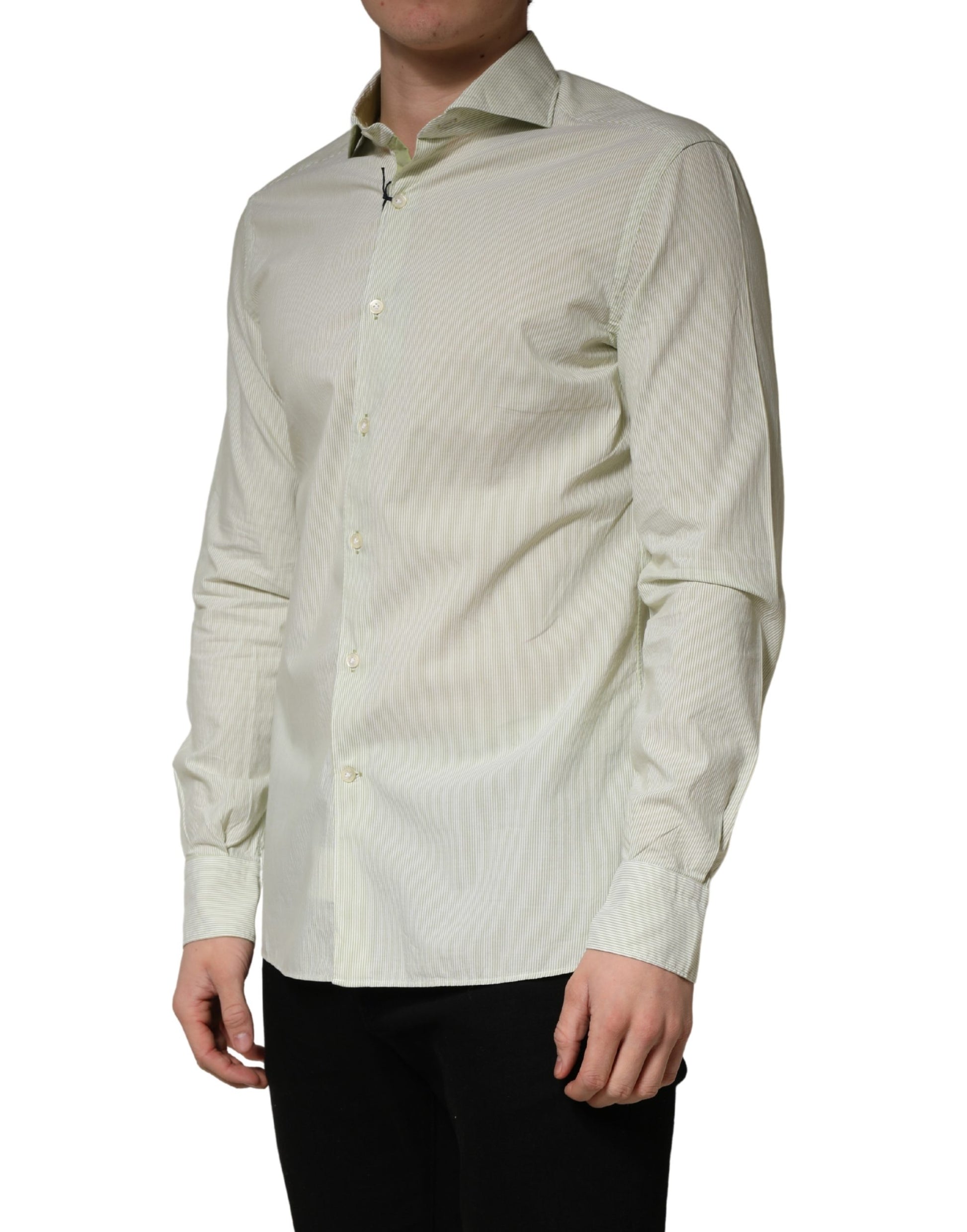Domenico Tagliente Green Dress Shirt for Men detail view