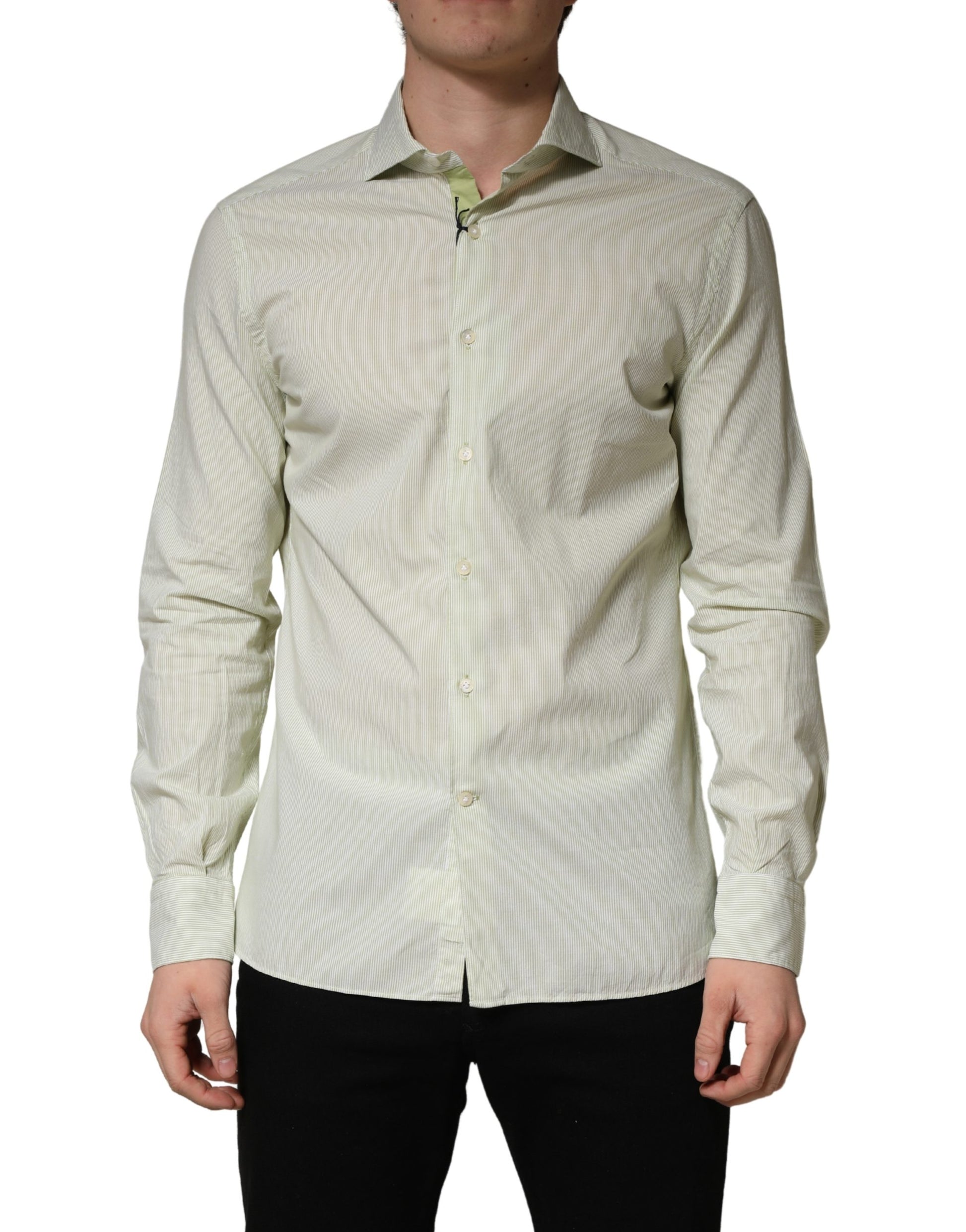 Domenico Tagliente Green Dress Shirt for Men