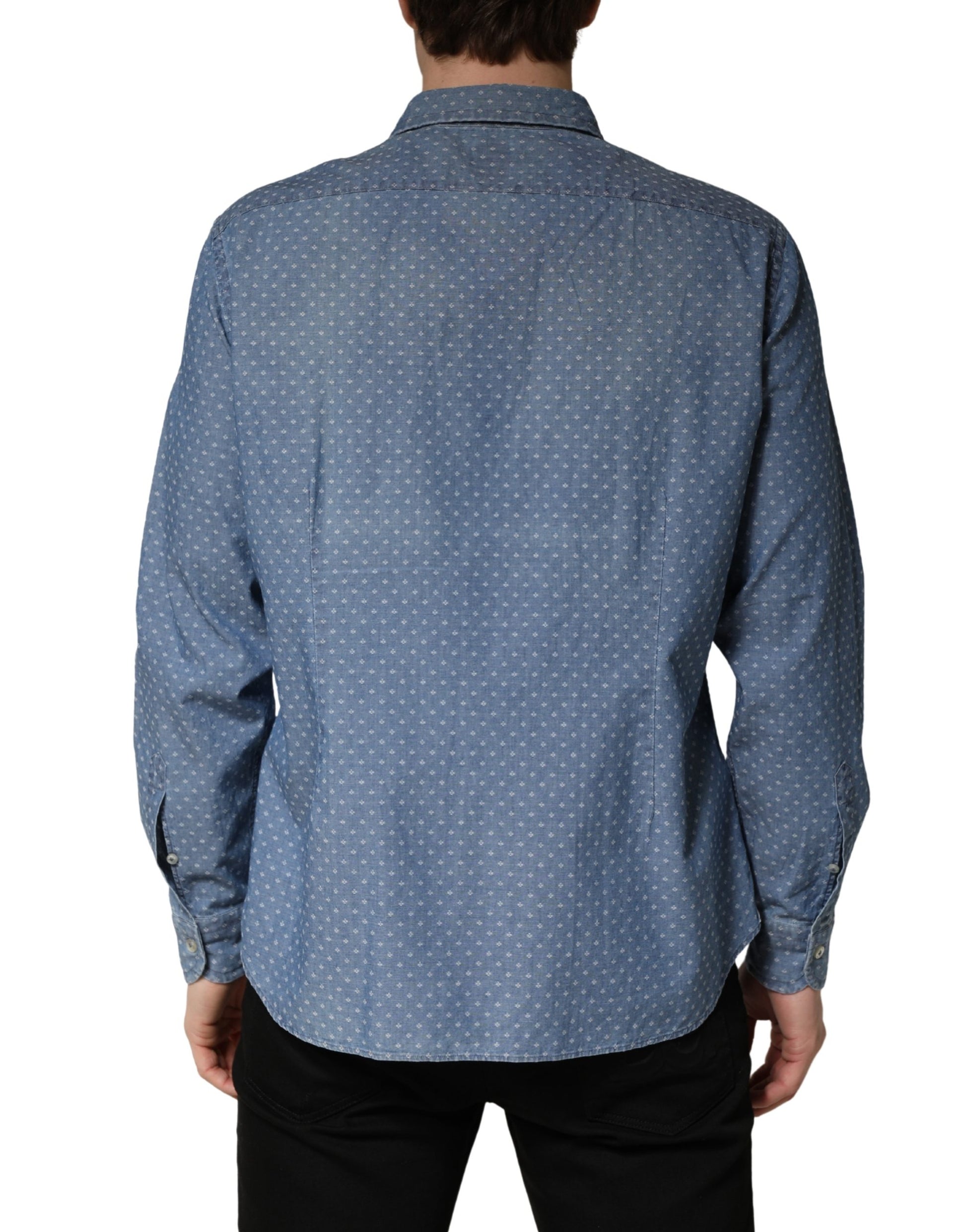 Domenico Tagliente Blue Shirt for Men side view