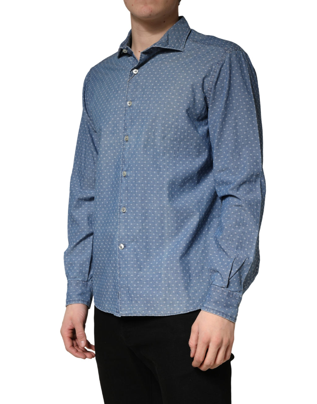 Domenico Tagliente Blue Shirt for Men detail view