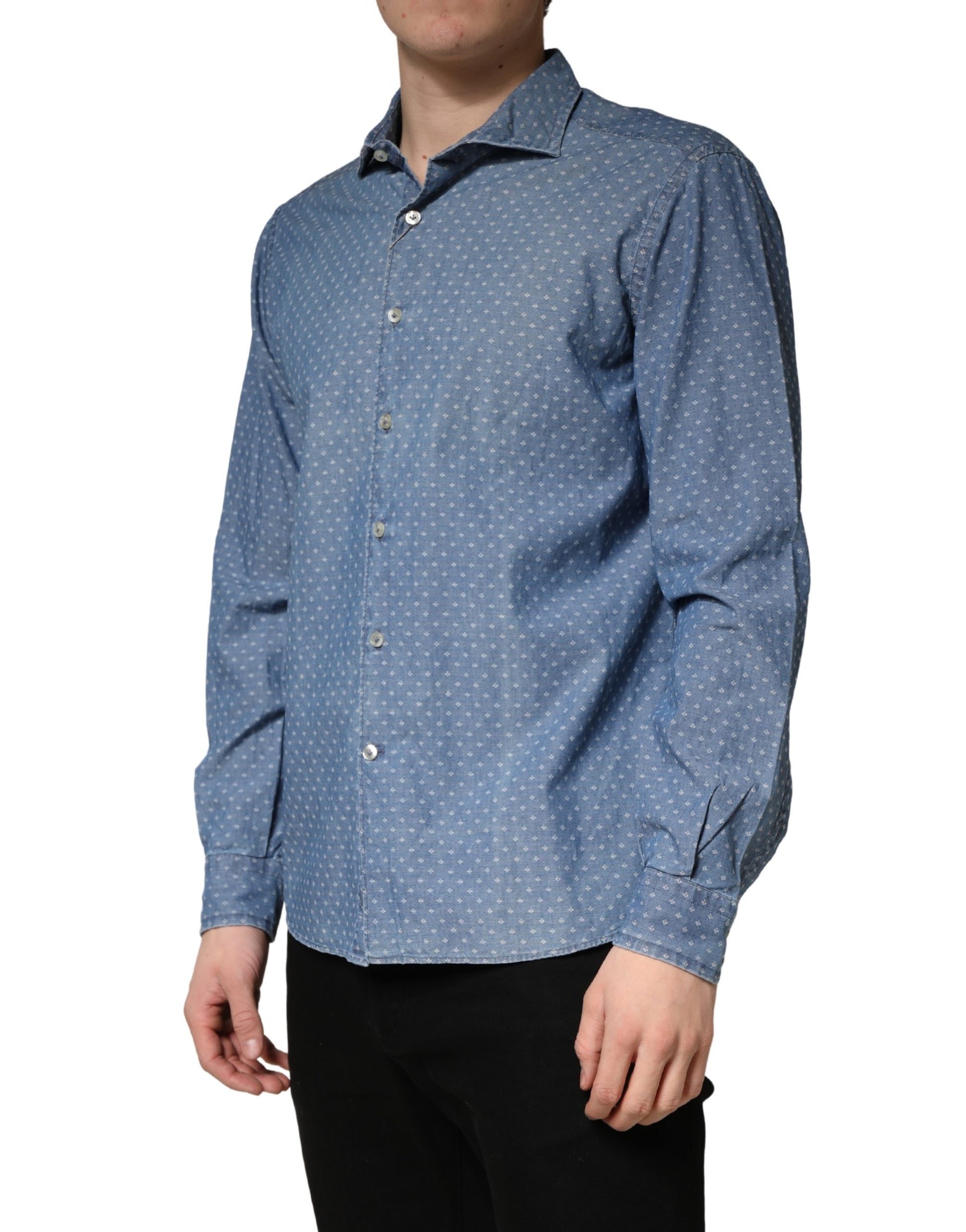 Domenico Tagliente Blue Shirt for Men detail view