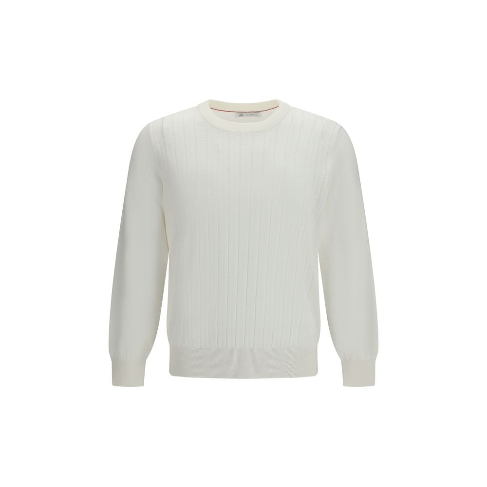 Sweat-shirt Brunello Cucinelli en coton blanc