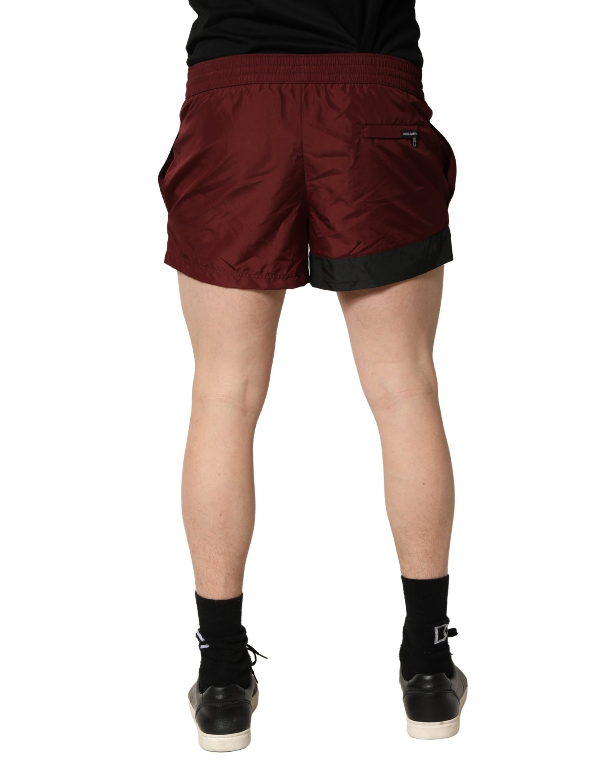 Dolce & Gabbana Red Swim Shorts for Men side view