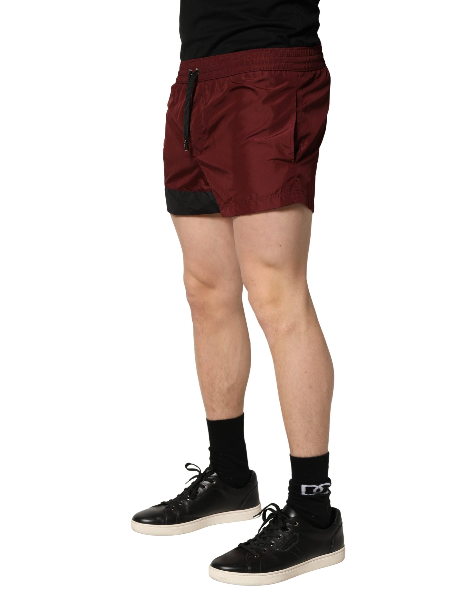 Dolce & Gabbana Red Swim Shorts for Men detail view