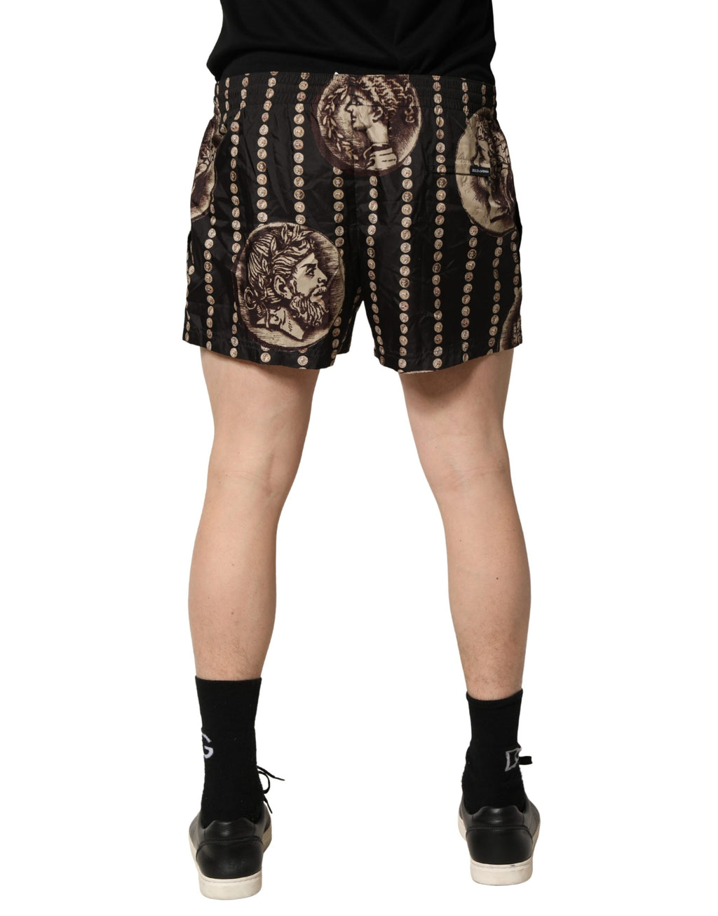 Short de bain imprimé pièces de monnaie romaines Dolce & Gabbana noir Maillots de bain