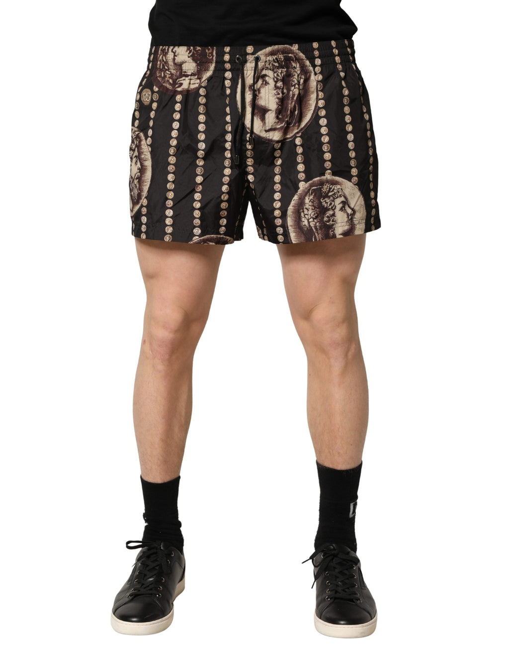 Short de bain imprimé pièces de monnaie romaines Dolce & Gabbana noir Maillots de bain