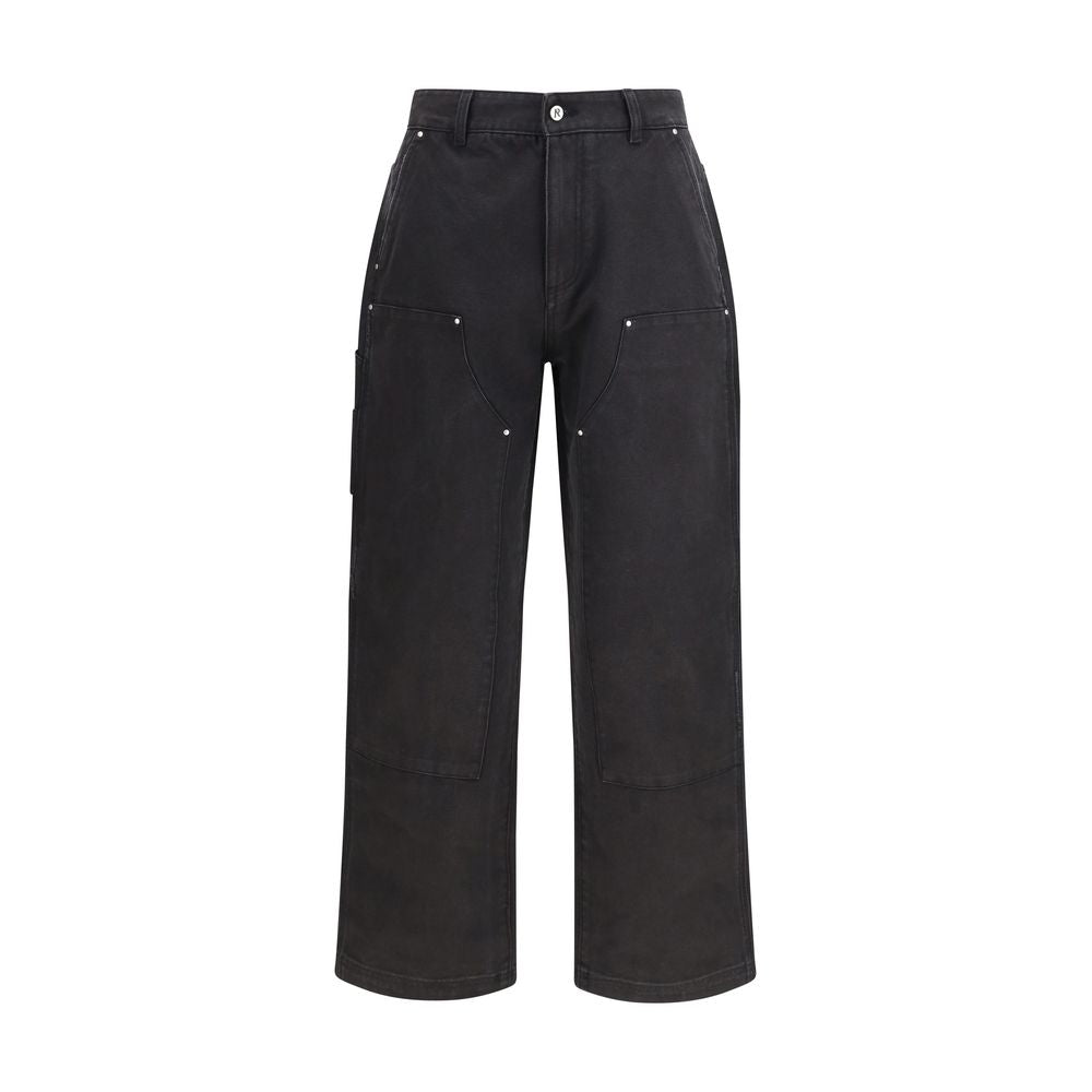 Représenter un pantalon décontracté noir en coton