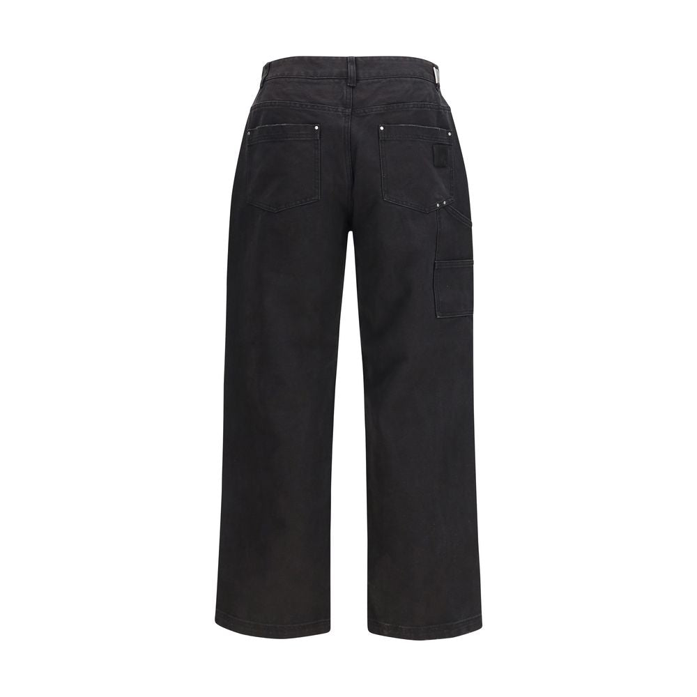 Représenter un pantalon décontracté noir en coton