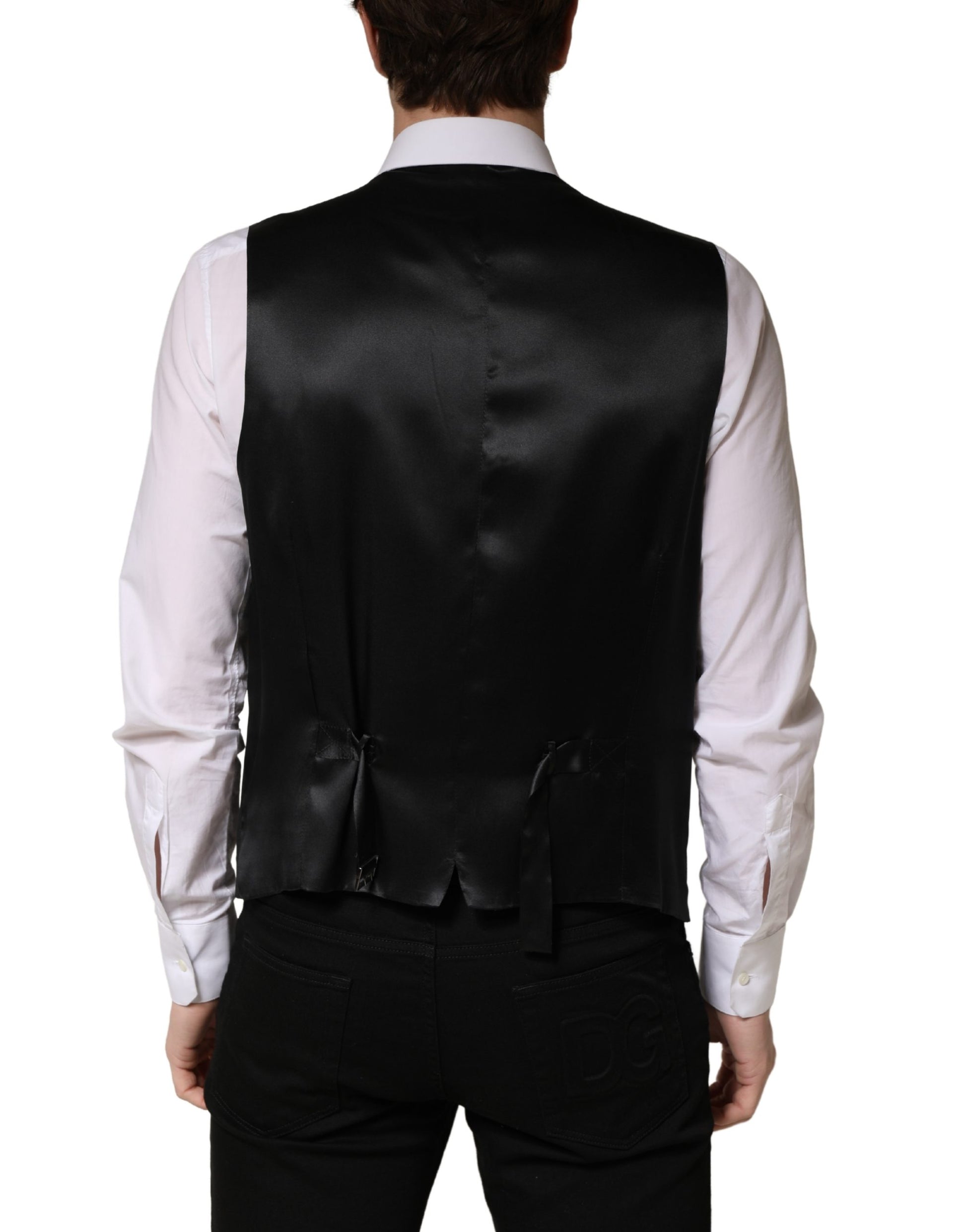 Dolce & Gabbana Black Waistcoats for Men side view