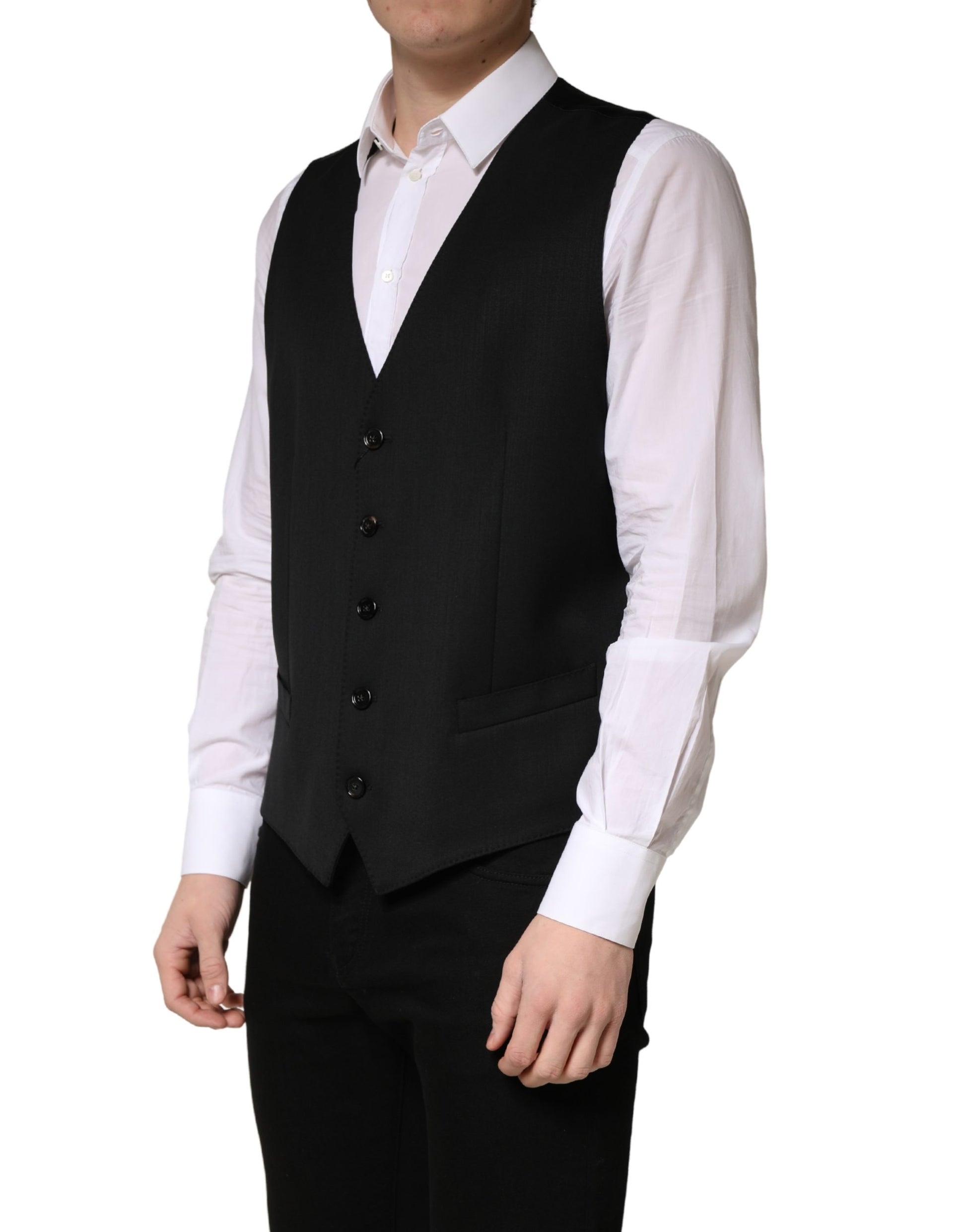 Dolce & Gabbana Black Waistcoats for Men detail view