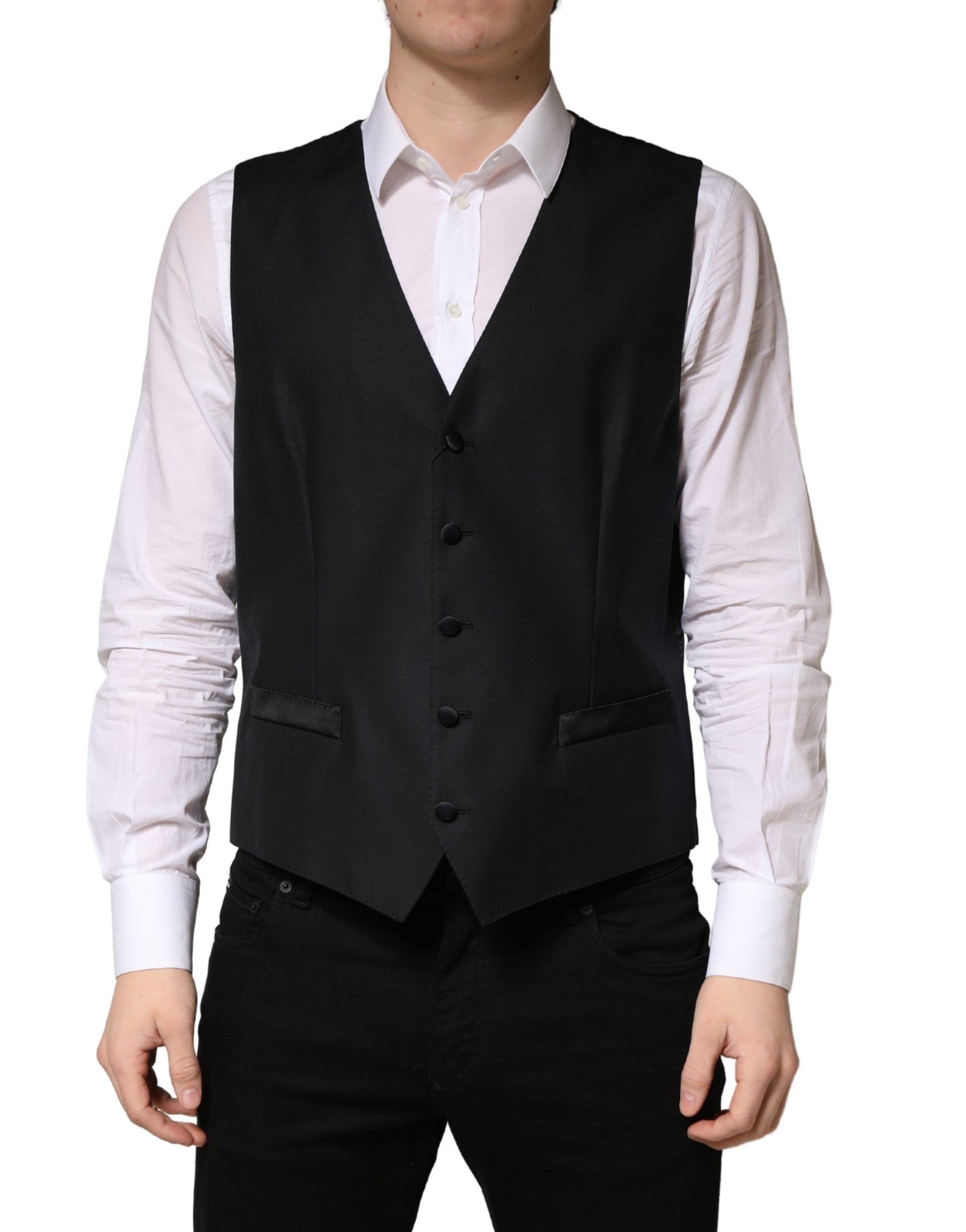 Dolce & Gabbana Black Waistcoats for Men