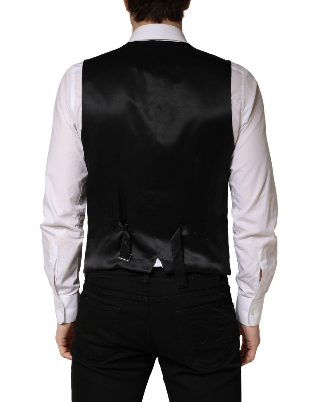 Dolce & Gabbana Black Waistcoats for Men side view