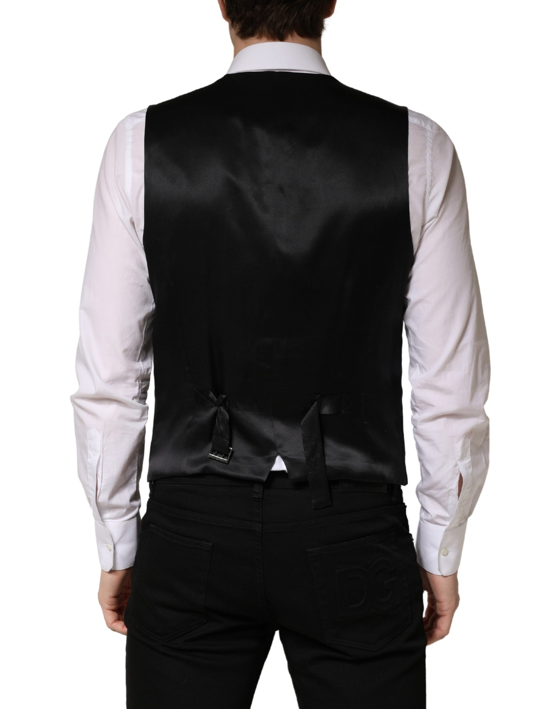 Dolce & Gabbana Black Waistcoats for Men side view