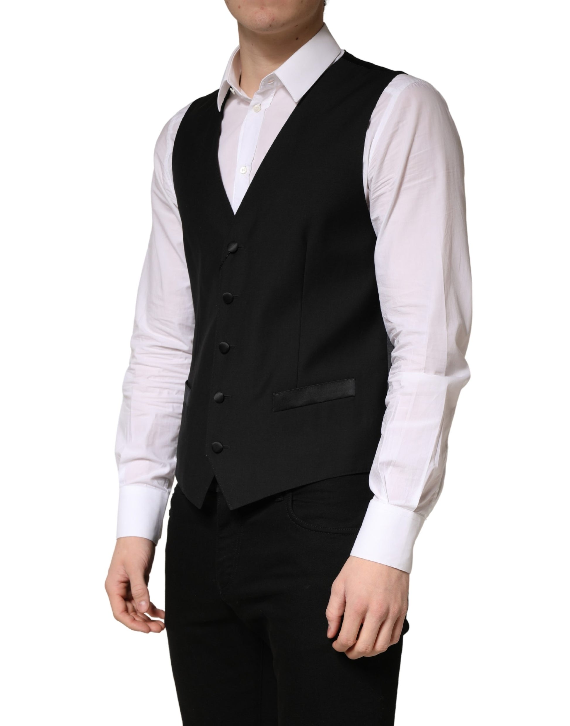 Dolce & Gabbana Black Waistcoats for Men detail view