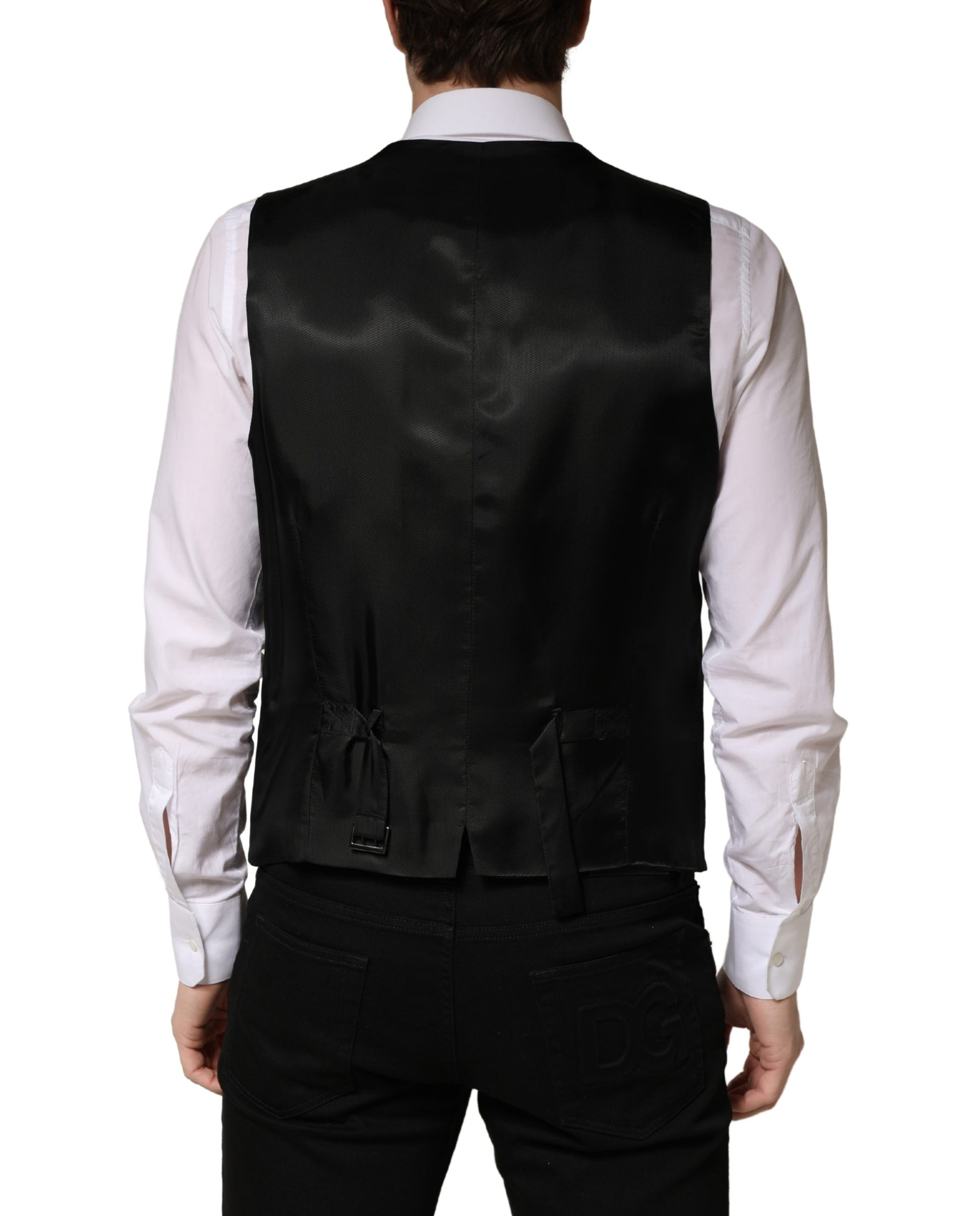 Dolce & Gabbana Black Waistcoats for Men side view