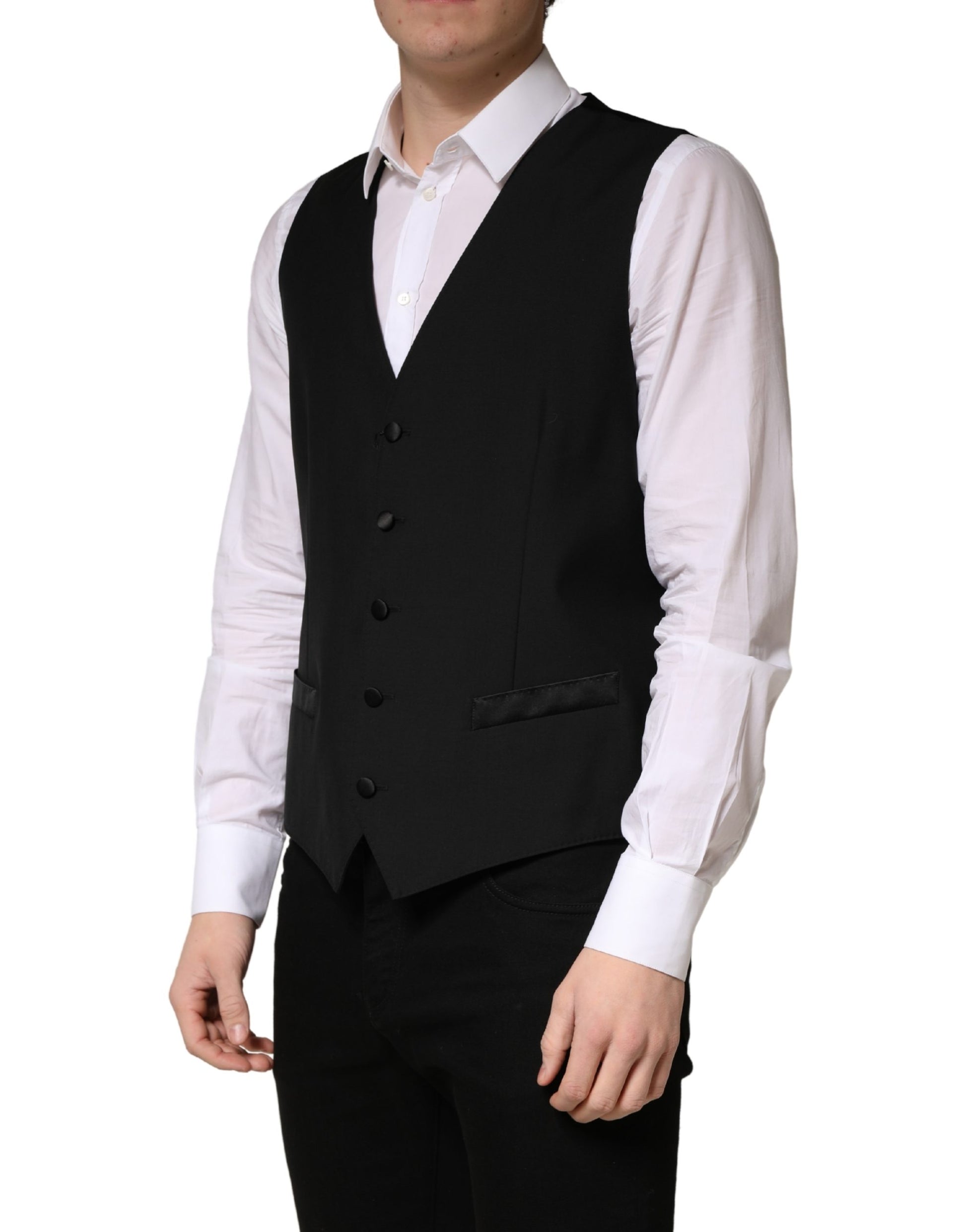 Dolce & Gabbana Black Waistcoats for Men detail view