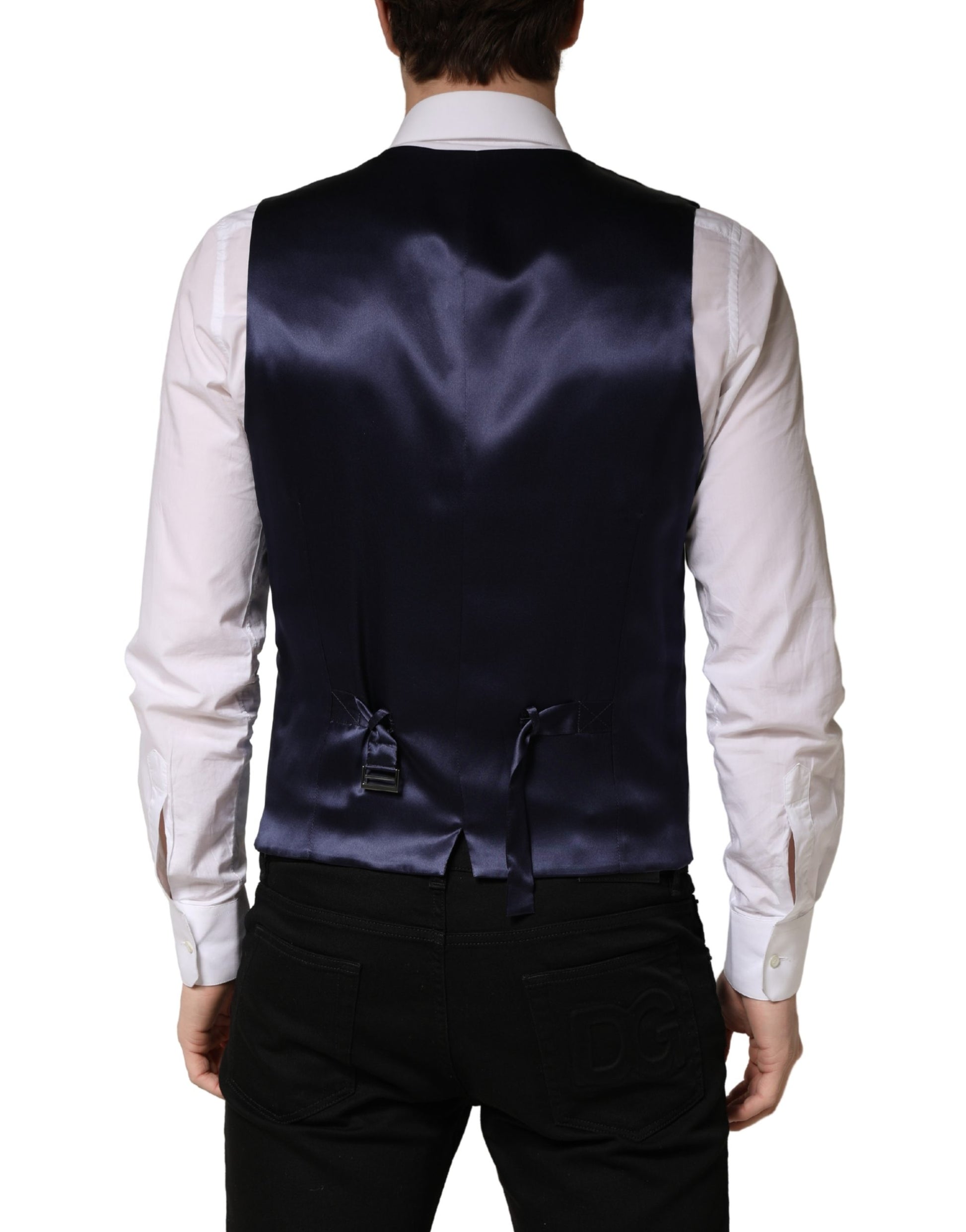 Dolce & Gabbana Grey Waistcoats for Men side view