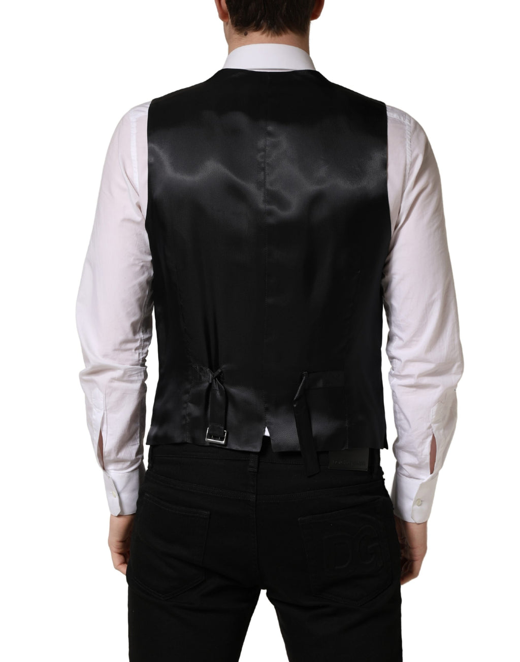 Dolce & Gabbana Black Waistcoats for Men side view