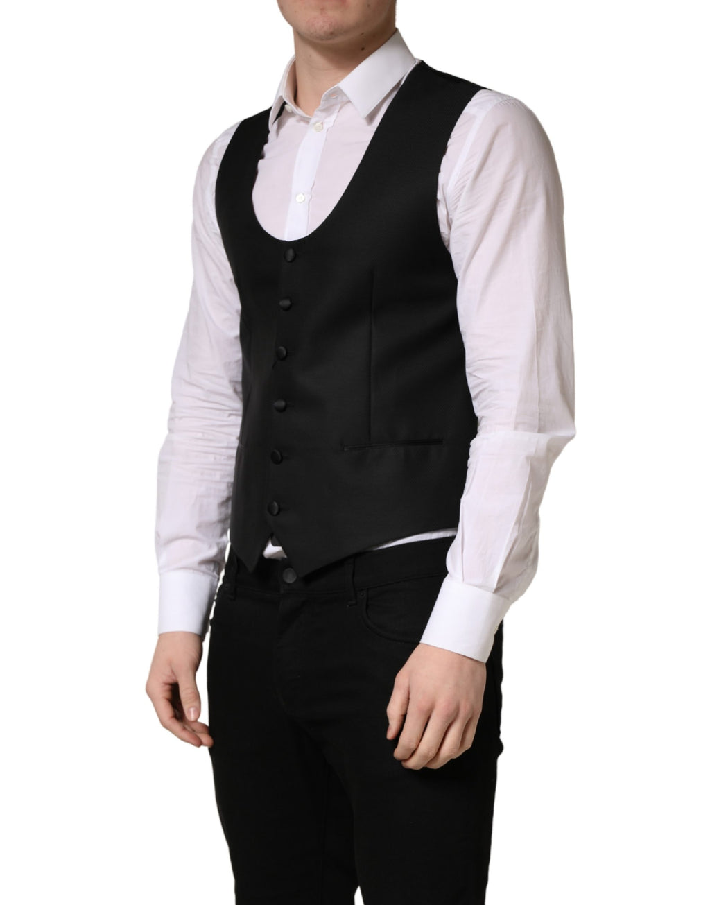 Dolce & Gabbana Black Waistcoats for Men detail view