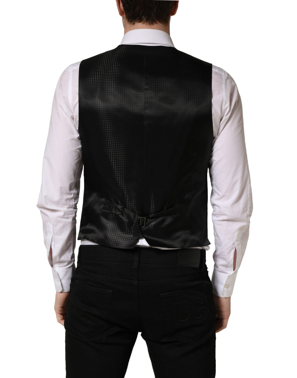 Dolce & Gabbana Black Waistcoats for Men side view