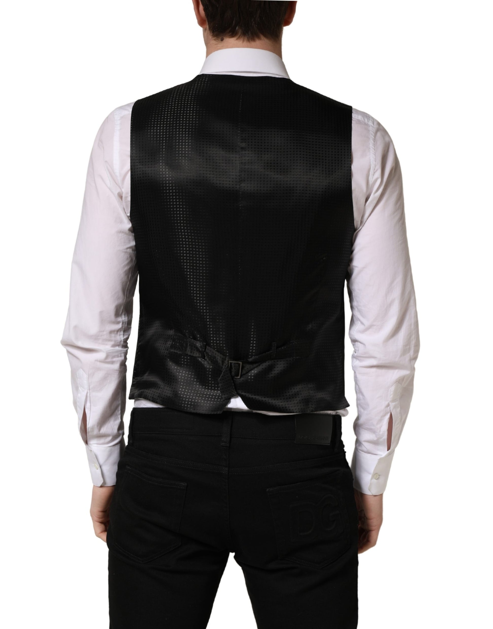 Dolce & Gabbana Black Waistcoats for Men side view