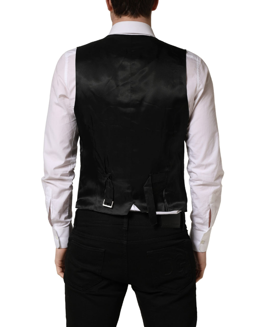 Gilet croisé Dolce & Gabbana noir à rayures