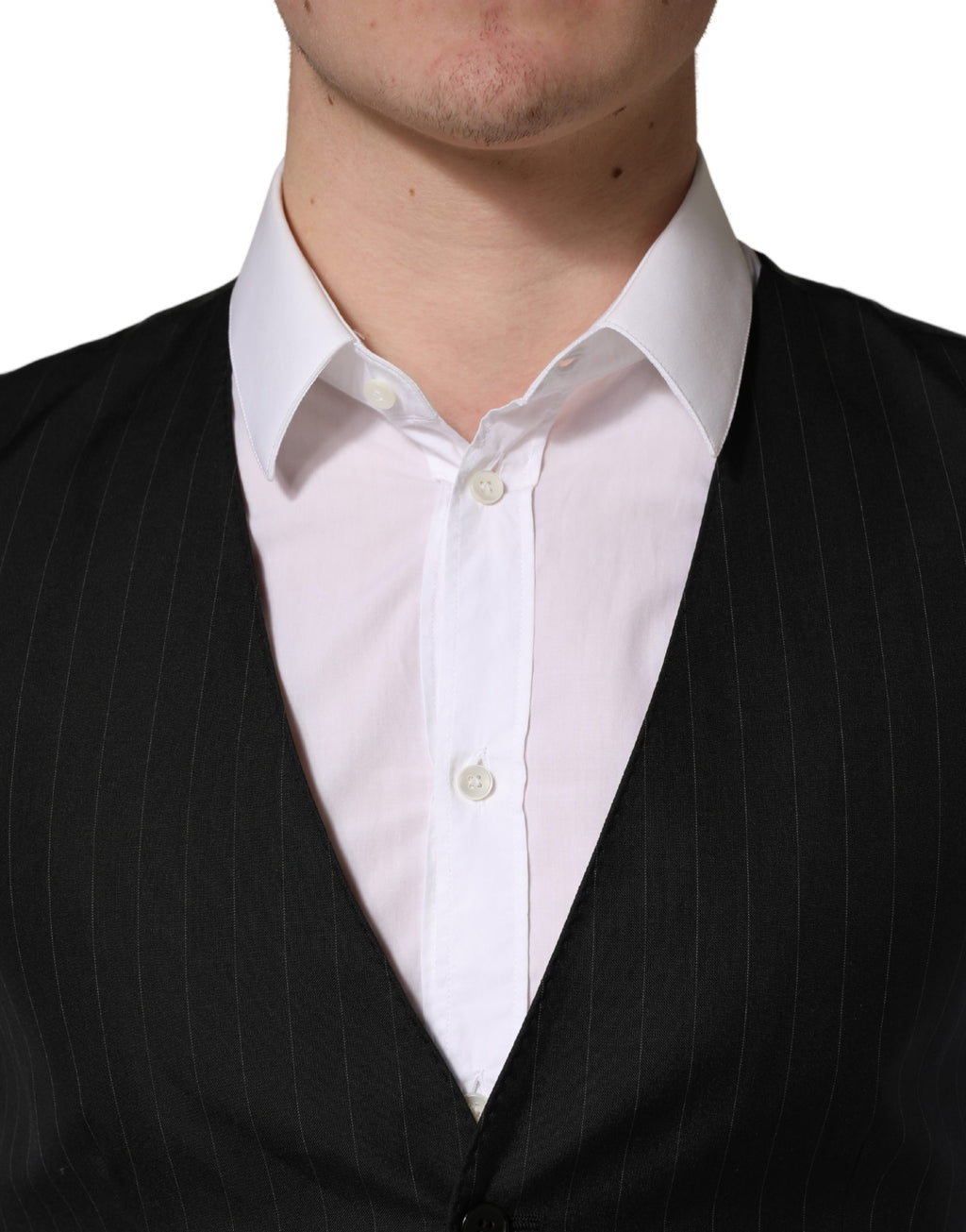 Gilet croisé Dolce & Gabbana noir à rayures