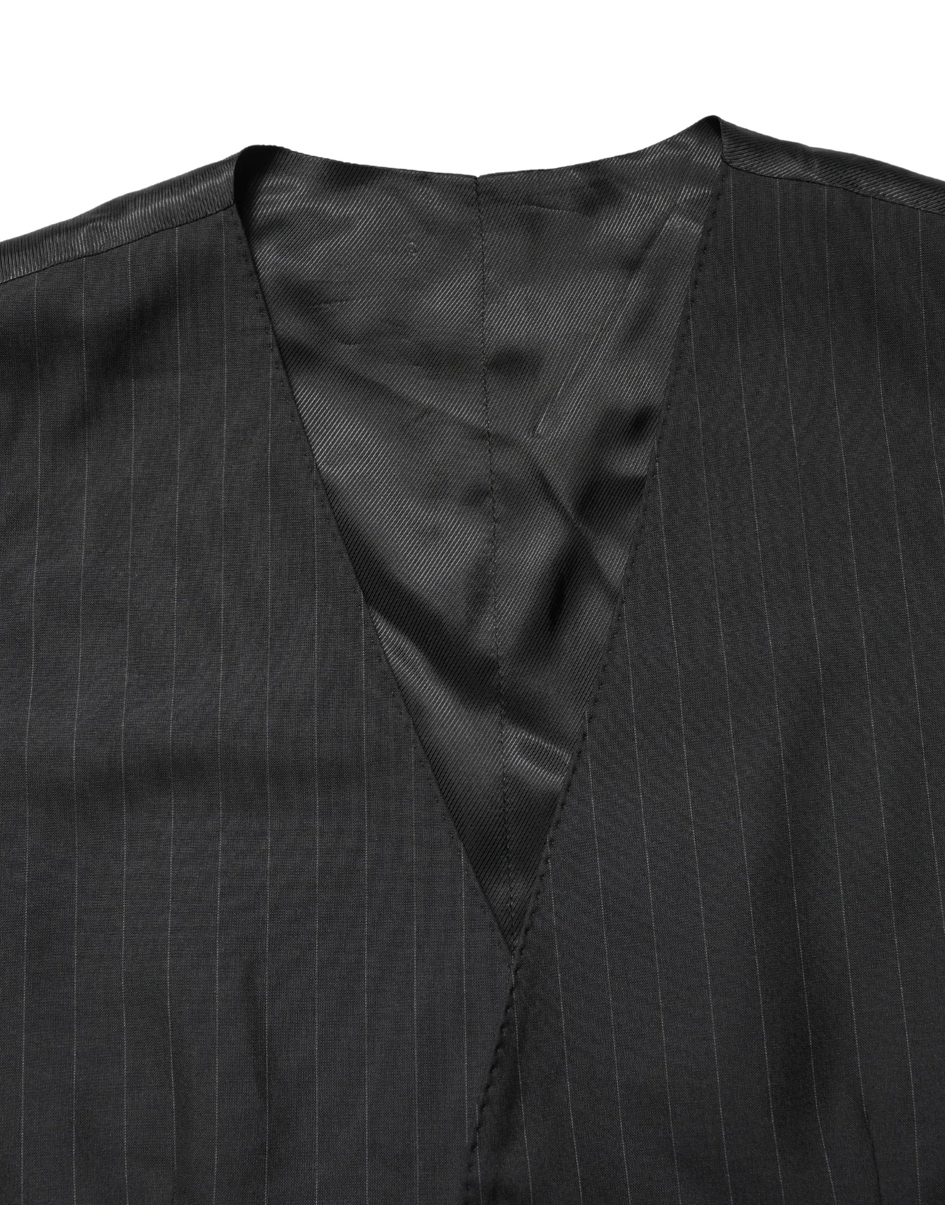 Gilet croisé Dolce & Gabbana noir à rayures