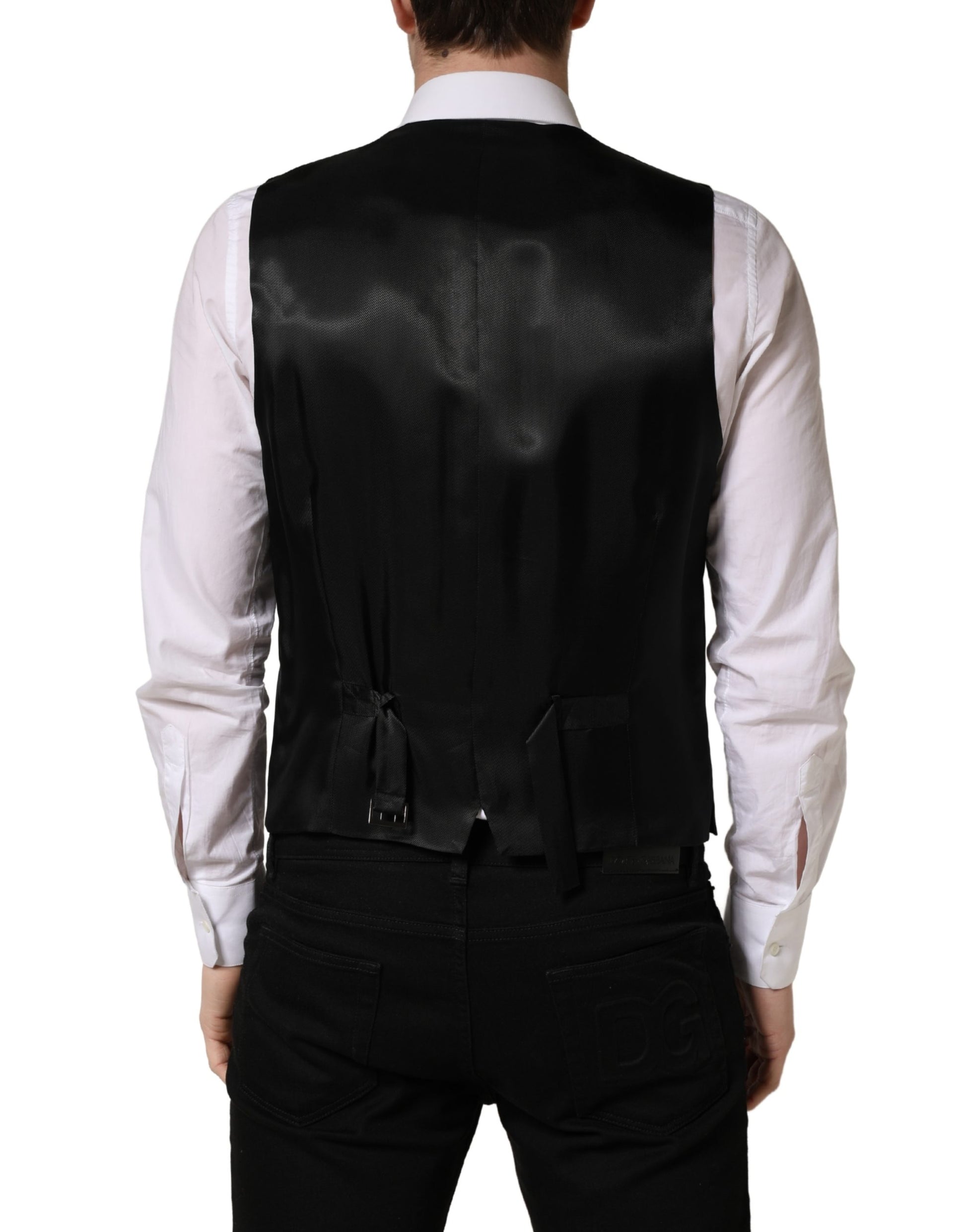 Dolce & Gabbana Black Waistcoats for Men side view