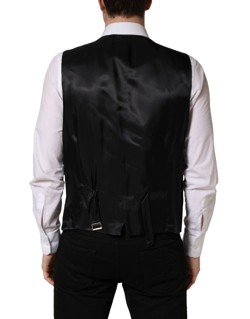 Dolce & Gabbana Black Waistcoats for Men side view