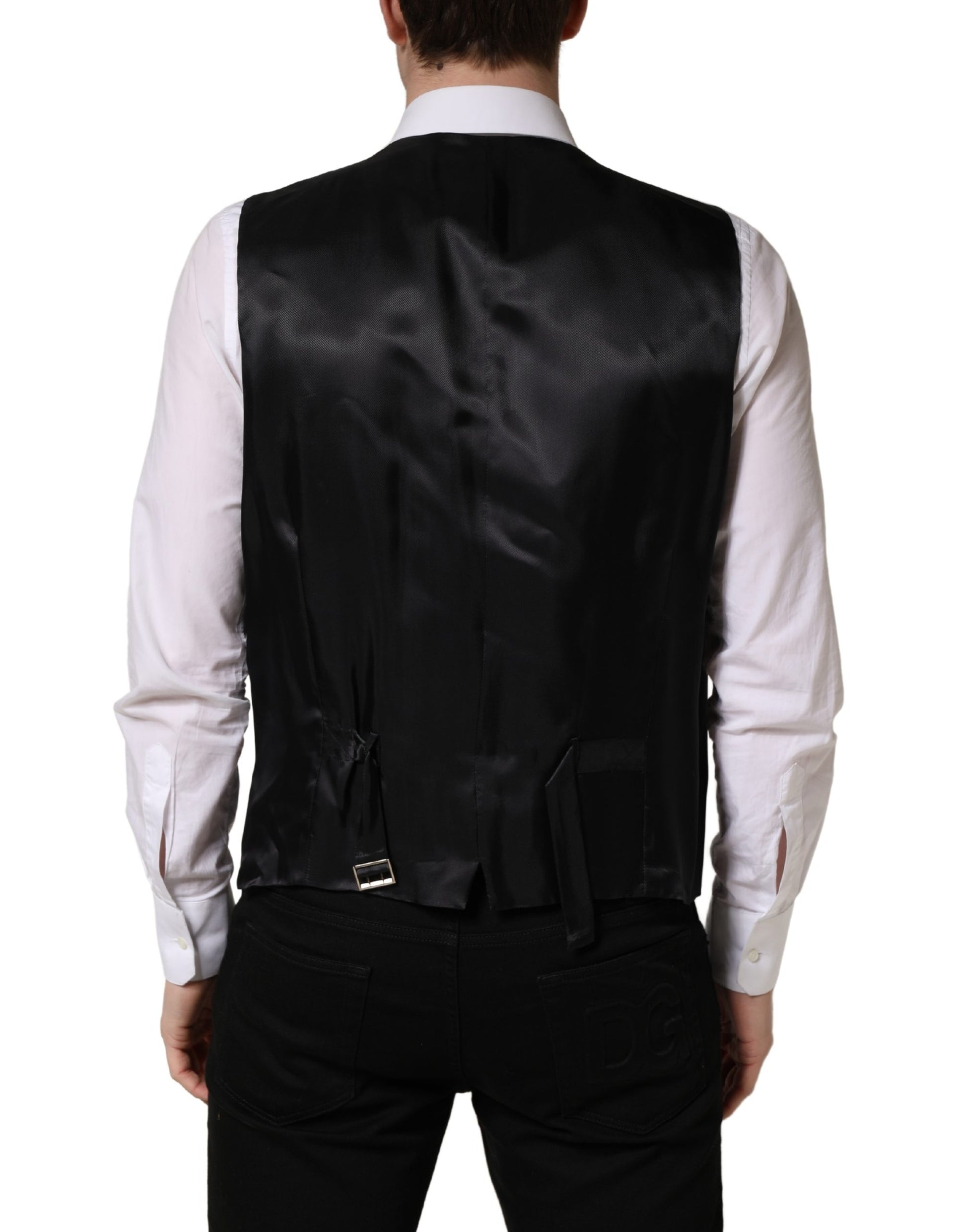 Dolce & Gabbana Black Waistcoats for Men side view
