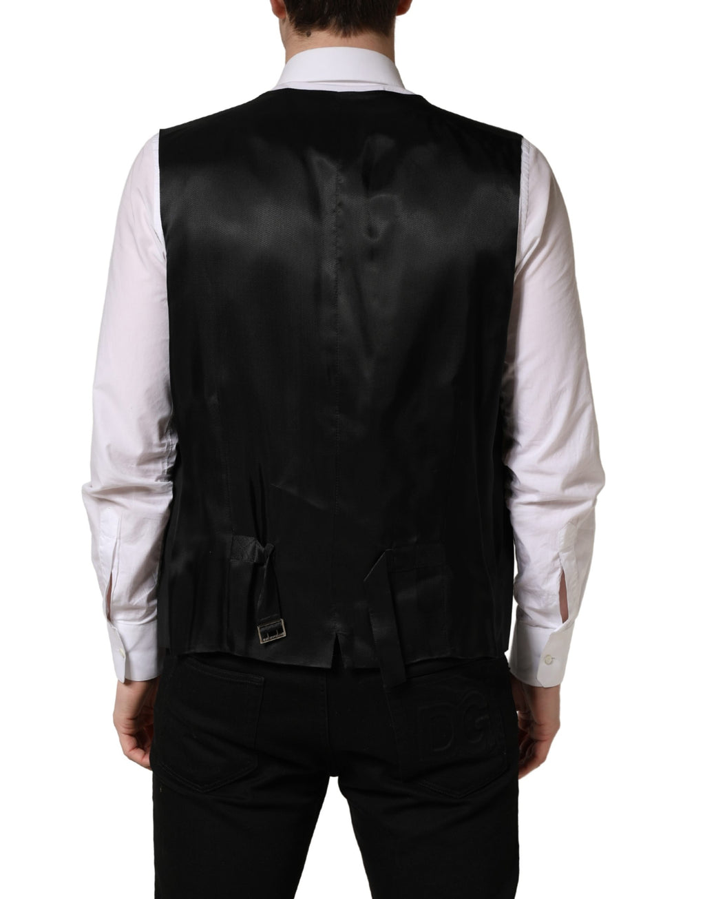 Dolce & Gabbana Black Waistcoats for Men side view