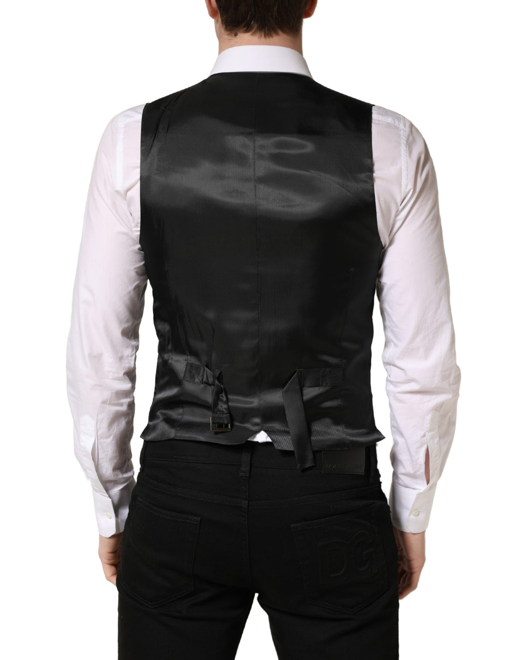 Dolce & Gabbana Grey Waistcoats for Men side view