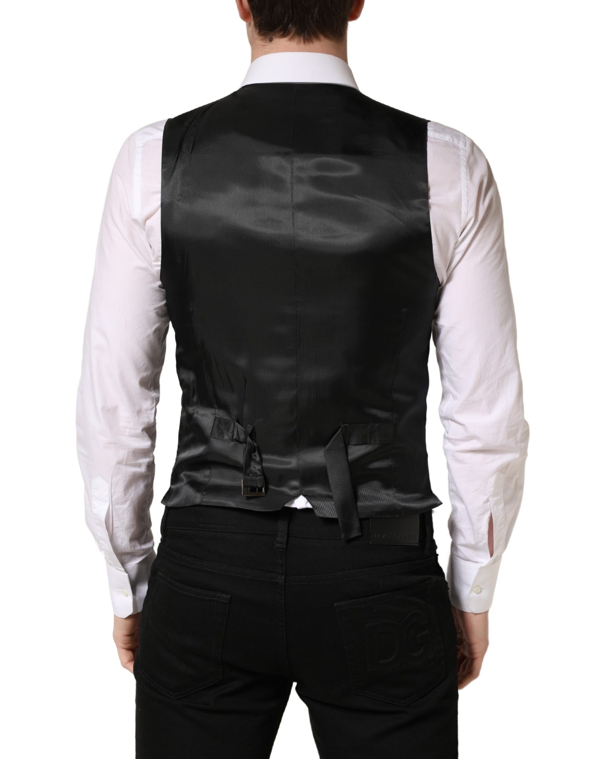 Dolce & Gabbana Grey Waistcoats for Men side view